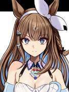 アーモンドアイさん描いた。