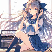 音楽聴いてるJK