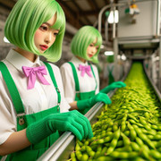 AI画像　はたらくずんだもん