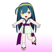 ローポリ東北ずん子 作成中