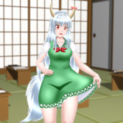 [東方] スカートの短さを気にしている慧音先生差分 [APNG]