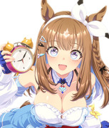 目覚まし時計を回収するアーモンドアイ