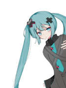 豆腐のスマホにも出てきてくれるバツミクちゃん