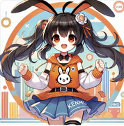 ウサギの女の子「メイベルちゃん」　※AIイラスト