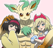 リーフィア（ポケポケのすがた）