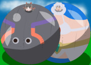 カバとインドゾウのかけっこ