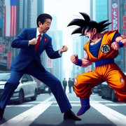 安倍晋三 VS カカロット