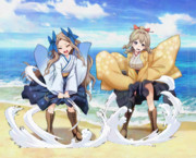【リクエスト絵】モーレツな朝風＆旗風