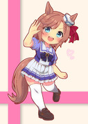描けレーステーマ「トレセン夏服をきたヴェニュスパーク」