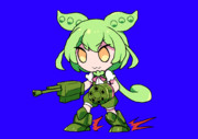 【うにょGIF】ずんだもん（ロボアニメ風）