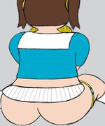 セクシー女子高チアガールのおしり②(黄色ブルマー)