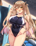 村雨ちゃんと一緒に運動をしにプールへ