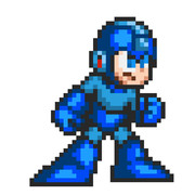 ドット絵 「ロックマンRM7KAI25」2576 EYE BW SFC