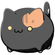 【素材】黒三毛猫・マップ隠し・上からライティング【フリー素材処くらげや】