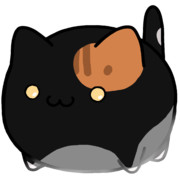 【素材】黒三毛猫・マップ隠し・下からライティング【フリー素材処くらげや】