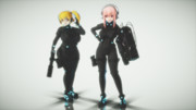 すーぱーそに子＆すーぱーぽちゃ子 MMDモデル配布
