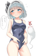 セルフハイレグしてくれるスク水妖夢ちゃん