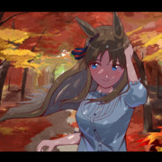 グラスと紅葉狩り