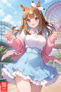 ホワイトデーなので日本一のジェットコースターがある遊園地にアーモンドアイちゃんを連れてきた