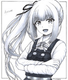 威風堂々と霞ちゃん。