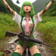 AI画像　サバゲずんだもん