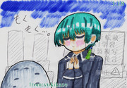 黙々と。