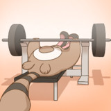 オタチのベンチプレス