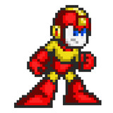 ドット絵「ロックマンC7SANRIOCS」MM75 RED ロックマン7風
