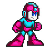 ドット絵「ロックマンC7SANRIOCS」MM75 PINK ロックマン7風