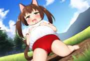 はにゃ～あたちのごじまんのぽんぽんしゃん、ぶっささないでくだちゃいニャン！おねがいだニャンニャン