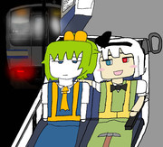 電車に乗るぢゆしとZRKL姉貴