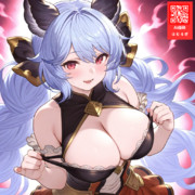 おっぱいの際どいところを見せてくるサテュロスちゃん