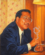 AIに油絵風にさせた島田部長