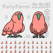 Party Parrot パーティーパロット カカポ全身GIF