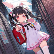 ウサギの女の子「メイベルちゃん」　※AIイラスト