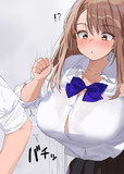 乳首の位置に静電気が発生してしまった巨乳の子　その１