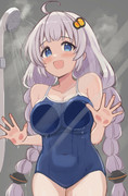 あかりちゃんが先にシャワーを浴びてるだけ