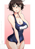 旧スク姿の秋山好子さん