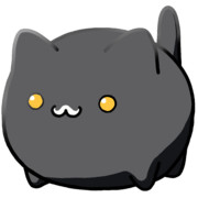 【素材】白ひげ灰黒猫・マップ隠し・上からライティング【フリー素材処くらげや】