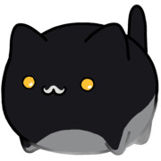 【素材】白ひげ灰黒猫・マップ隠し・下からライティング【フリー素材処くらげや】