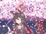 ワカモと花見する