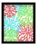 【素材】額装・海松と青海波の絵画【フリー素材処くらげや】