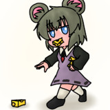 ゴミ拾いをする心優しいねずみ