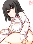 わんどろ彼シャツのあきつ丸