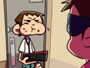 いなりを頬張ったままカーリー宅へ来てしまったいなり男