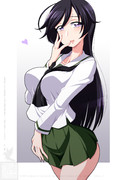 制服姿の五十鈴華さん