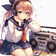ラジカセ女子高生