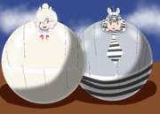 アルパカちゃんとシマウマちゃん