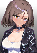 レザージャケットお姉さん