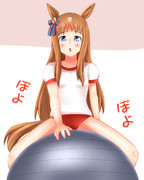 グラスワンダーとバランスボール